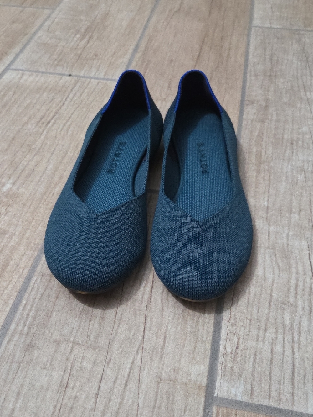 Rothy's Knit Ballet Flats in Dark Teal